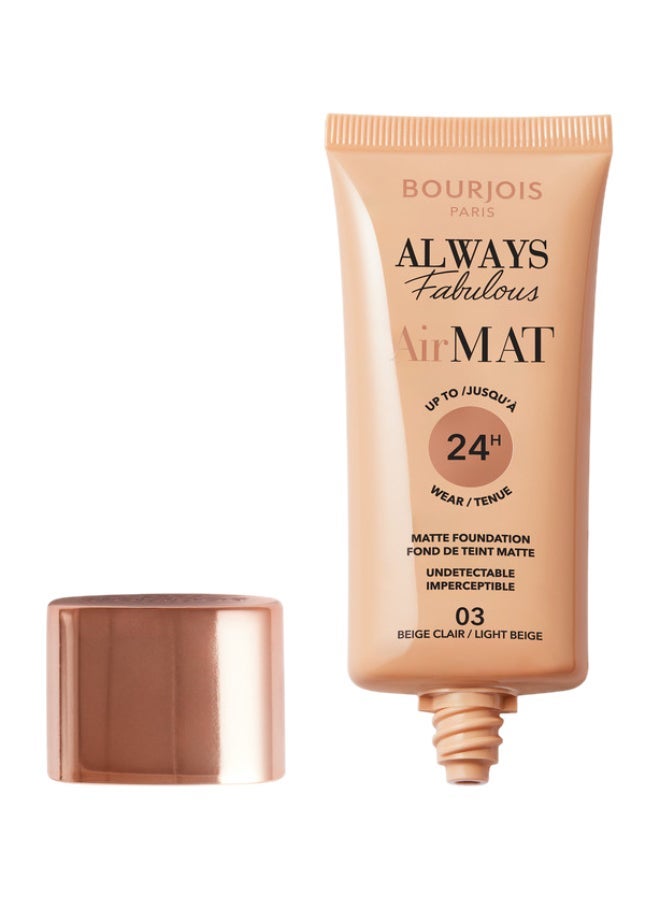 BOURJOIS PARIS Always Fabulous Air Mat Foundation - 003 - Light Beige, 30ml & Bourjois Good to Glow Illuminating Complexion Booster - 002, 30ml Bundle - Image 2